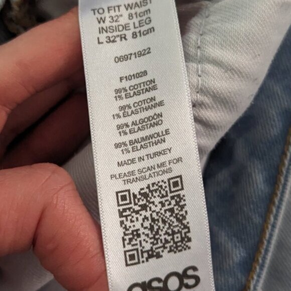 ASOS straight leg distressed high rise jeans - Picture 8 of 8